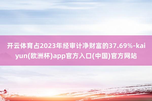 开云体育占2023年经审计净财富的37.69%-kaiyun(欧洲杯)app官方入口(中国)官方网站